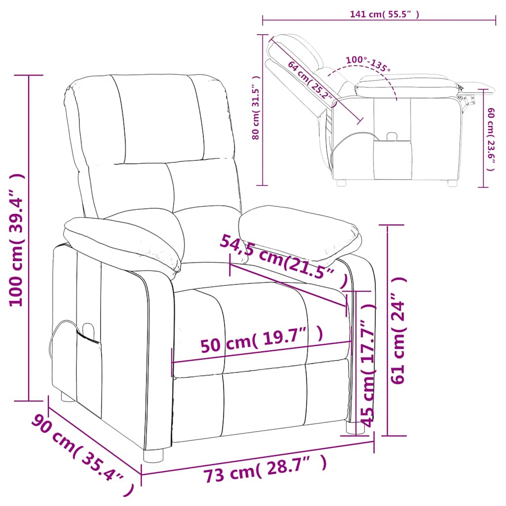 Poltrona Massaggiante in Tessuto Grigio Chiaro - homemem39