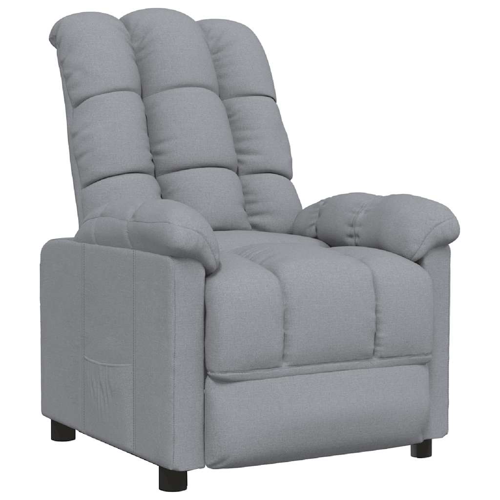 Poltrona Reclinabile in Tessuto Grigio Chiaro | homemem39