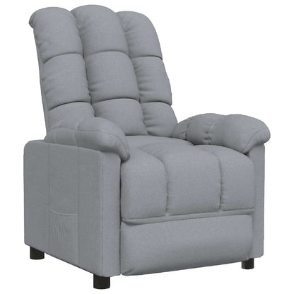 Poltrona Reclinabile in Tessuto Grigio Chiaro | homemem39