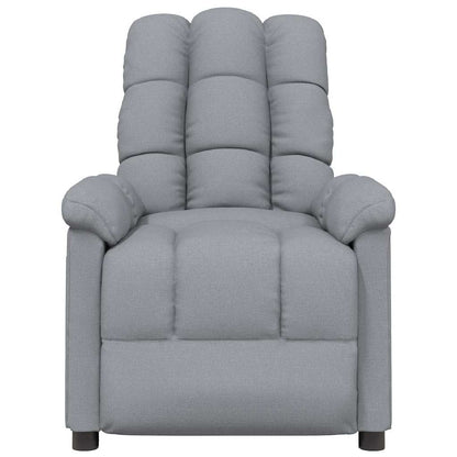 Poltrona Reclinabile in Tessuto Grigio Chiaro