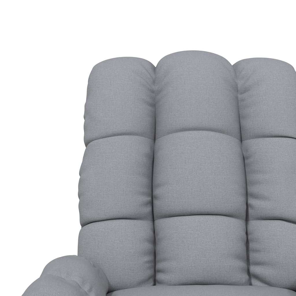 Poltrona Reclinabile in Tessuto Grigio Chiaro