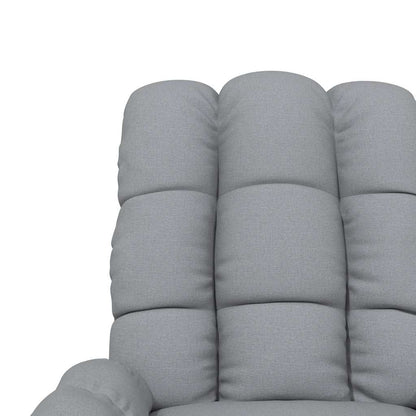 Poltrona Reclinabile in Tessuto Grigio Chiaro