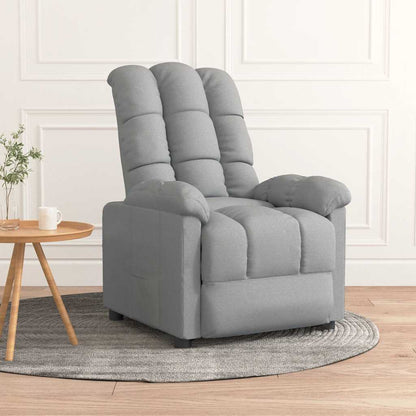 Poltrona Reclinabile in Tessuto Grigio Chiaro | homemem39