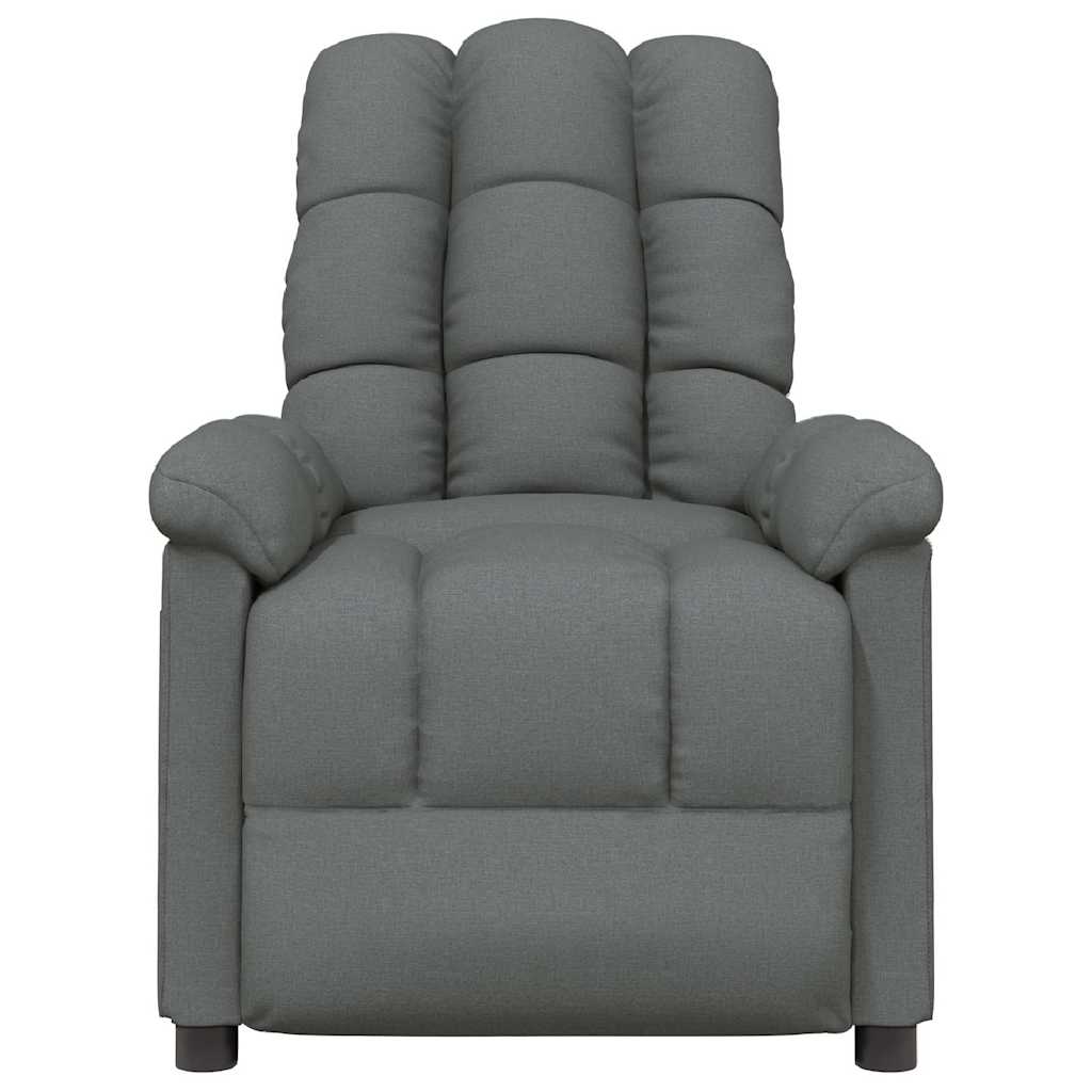 Poltrona Reclinabile in Tessuto Grigio Scuro