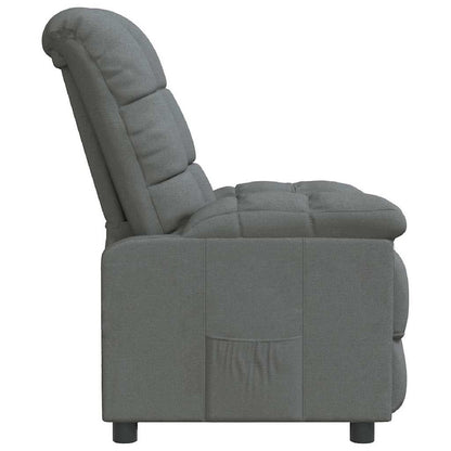 Poltrona Reclinabile in Tessuto Grigio Scuro