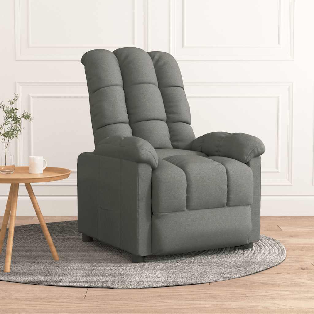 Poltrona Reclinabile in Tessuto Grigio Scuro | homemem39