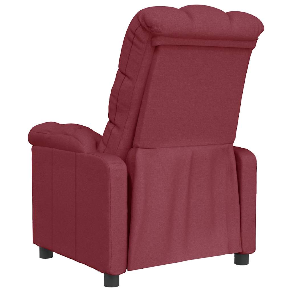 Poltrona Reclinabile in Tessuto Rosso Vino | homemem39