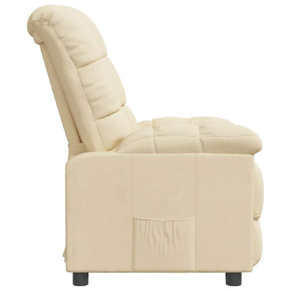 Poltrona Reclinabile in Tessuto Crema