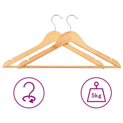 Set Appendiabiti 100 pz Antiscivolo in Legno Massello | homemem39
