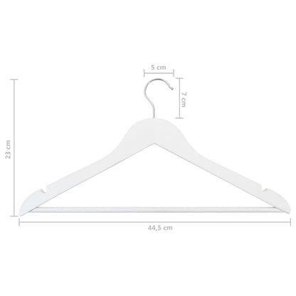 Set Appendiabiti 20 pz Antiscivolo Bianchi in Legno Massello | homemem39