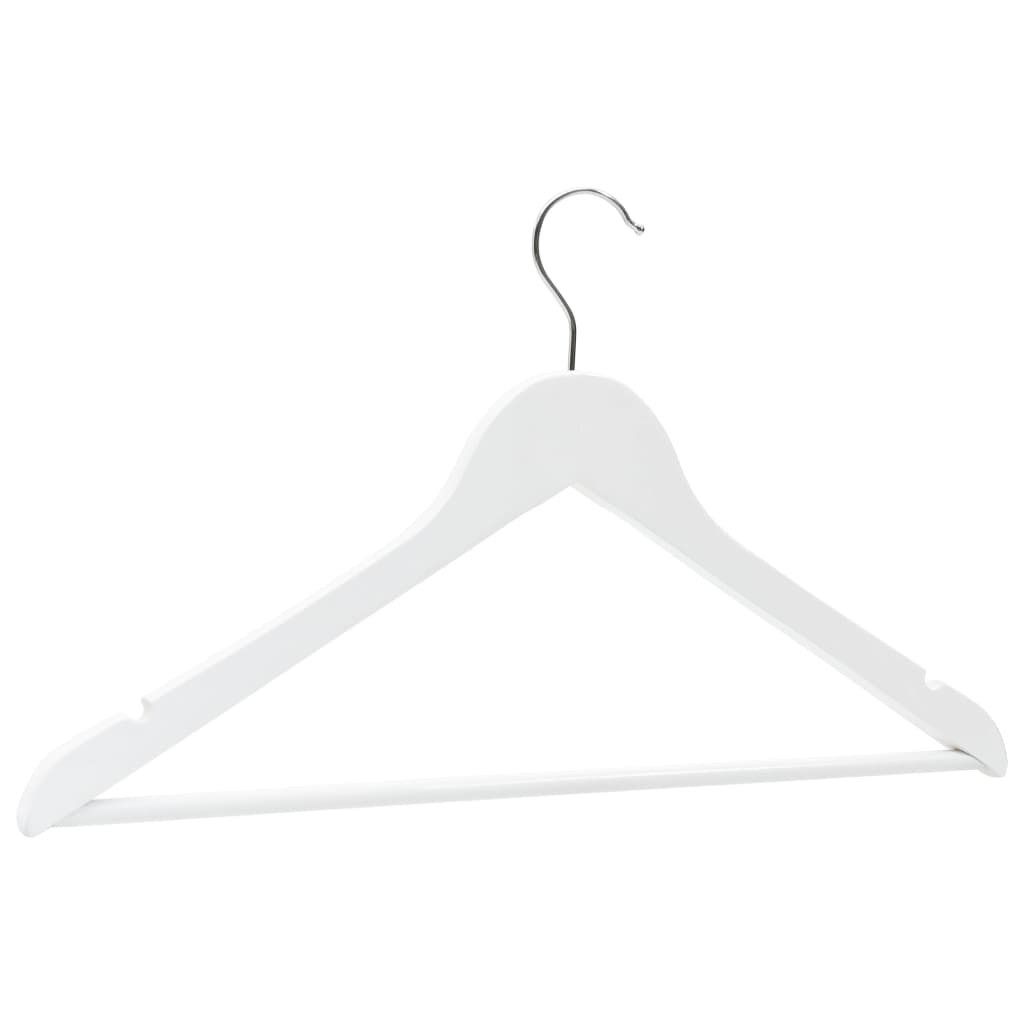 Set Appendiabiti 100 pz Antiscivolo Bianchi in Legno Massello | homemem39