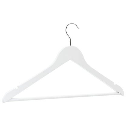 Set Appendiabiti 100 pz Antiscivolo Bianchi in Legno Massello | homemem39