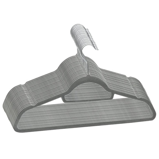 Set Appendiabiti 20 pz Antiscivolo Grigio in Velluto | homemem39
