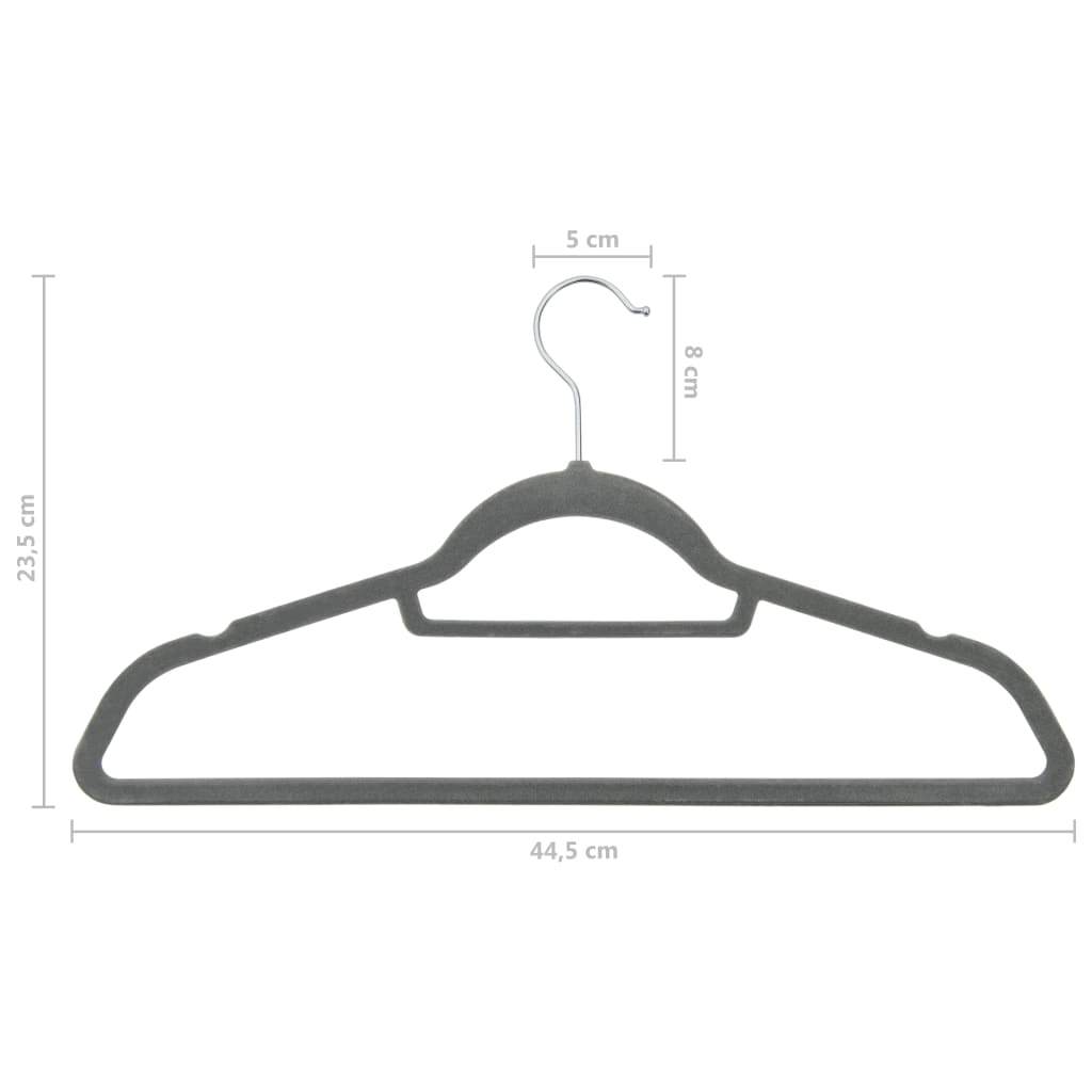 Set Appendiabiti 20 pz Antiscivolo Grigio in Velluto | homemem39