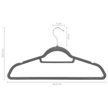 Set Appendiabiti 20 pz Antiscivolo Grigio in Velluto | homemem39