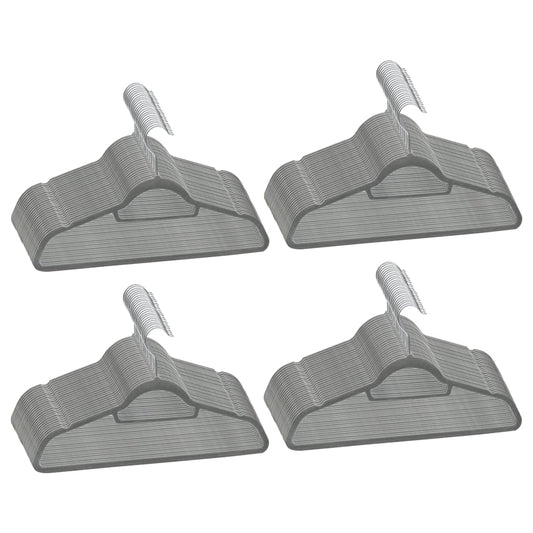 Set Appendiabiti 100 pz Antiscivolo Grigio in Velluto | homemem39
