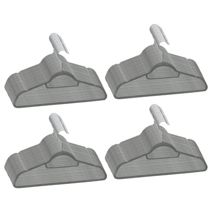 Set Appendiabiti 100 pz Antiscivolo Grigio in Velluto - homemem39