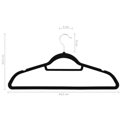 Set Appendiabiti 20 pz Antiscivolo Nero in Velluto | homemem39
