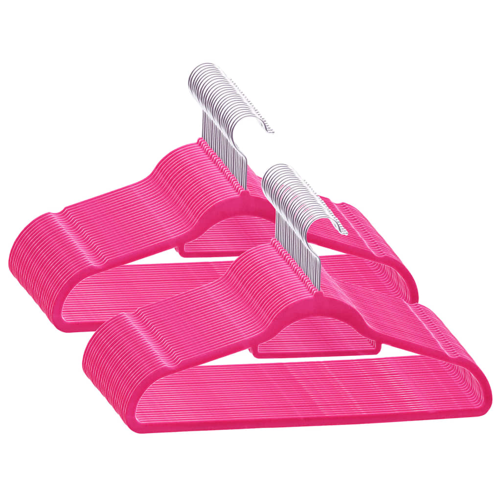 Set Appendiabiti 50 pz Antiscivolo Rosa in Velluto - homemem39
