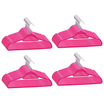 Set Appendiabiti 100 pz Antiscivolo Rosa in Velluto - homemem39