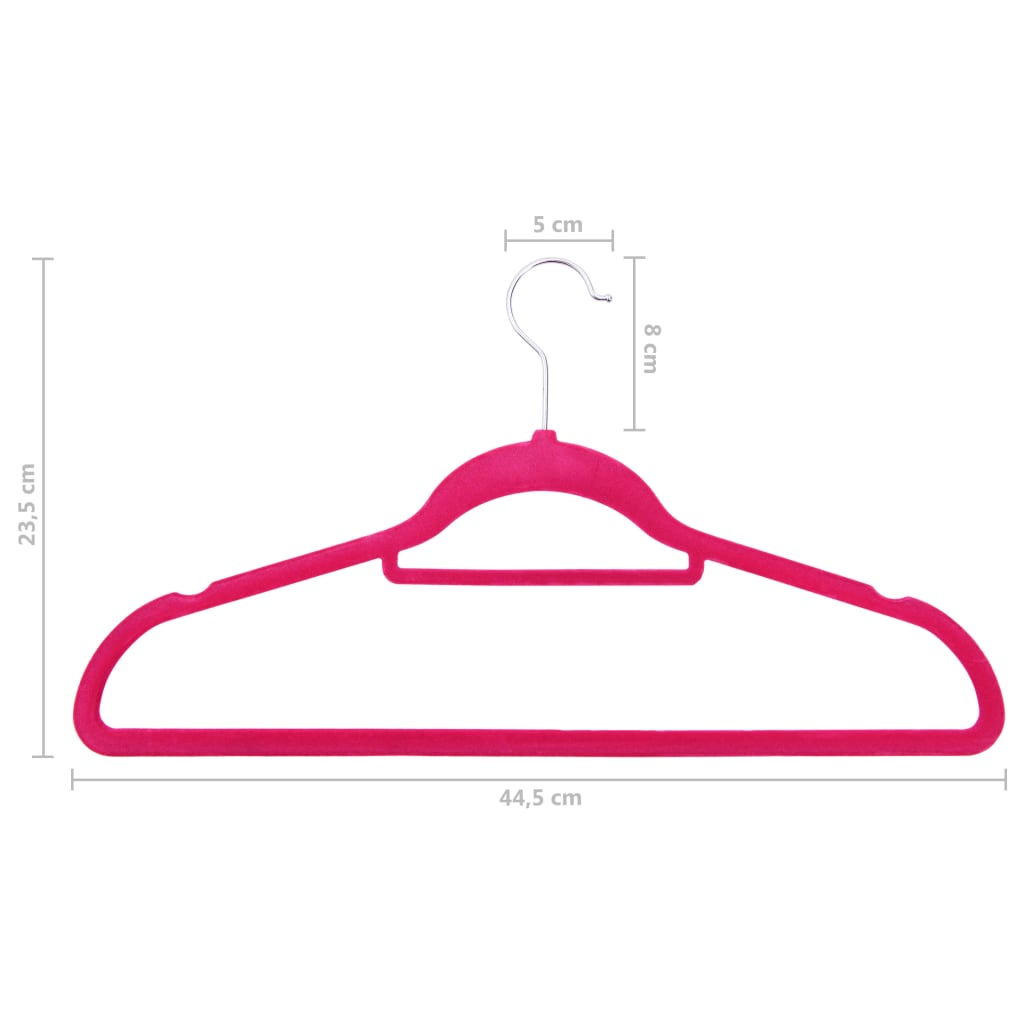 Set Appendiabiti 100 pz Antiscivolo Rosa in Velluto | homemem39