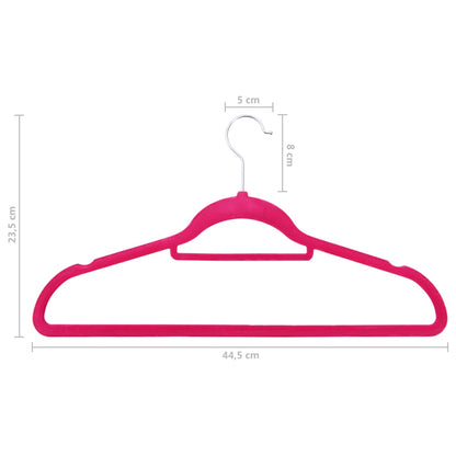 Set Appendiabiti 100 pz Antiscivolo Rosa in Velluto | homemem39