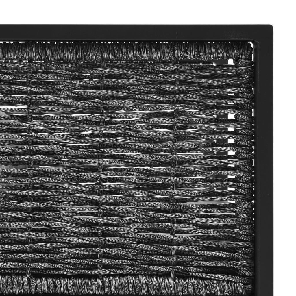 Divano a 3 Posti con Cuscini Antracite in Polyrattan | homemem39