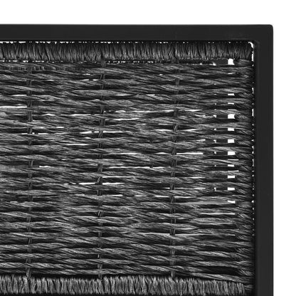 Divano a 3 Posti con Cuscini Antracite in Polyrattan | homemem39