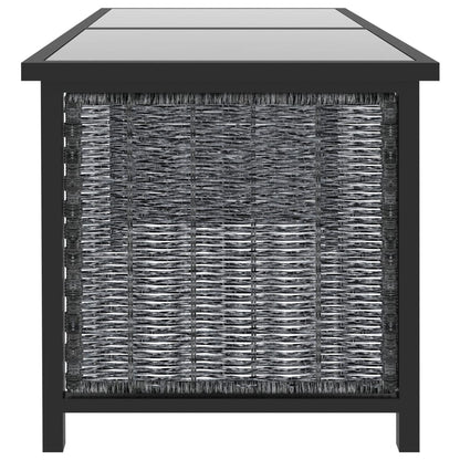 Set Divani da Giardino 9 pz con Cuscini in Polyrattan Antracite - homemem39