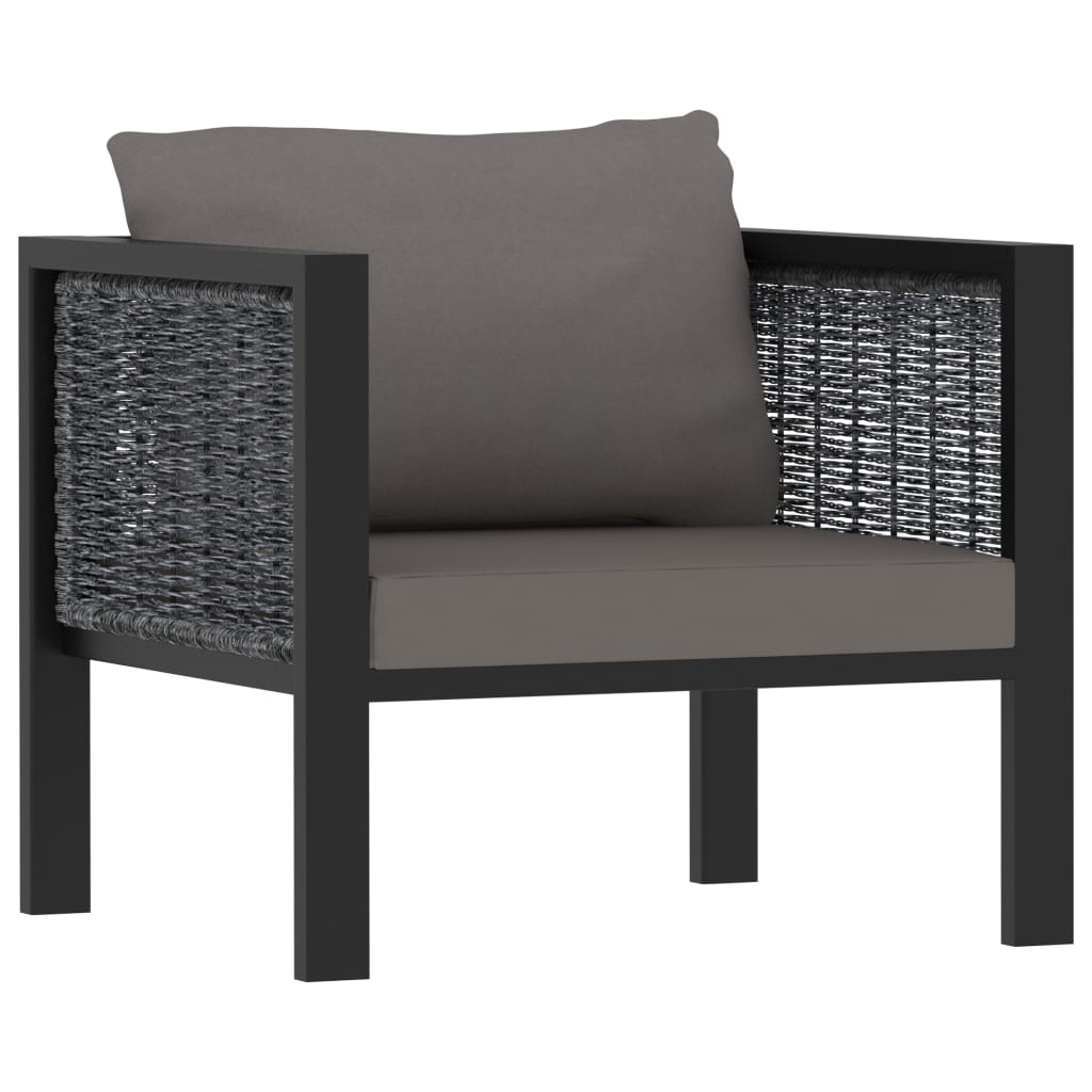 Set Divani da Giardino 8 pz con Cuscini in Polyrattan Antracite | homemem39