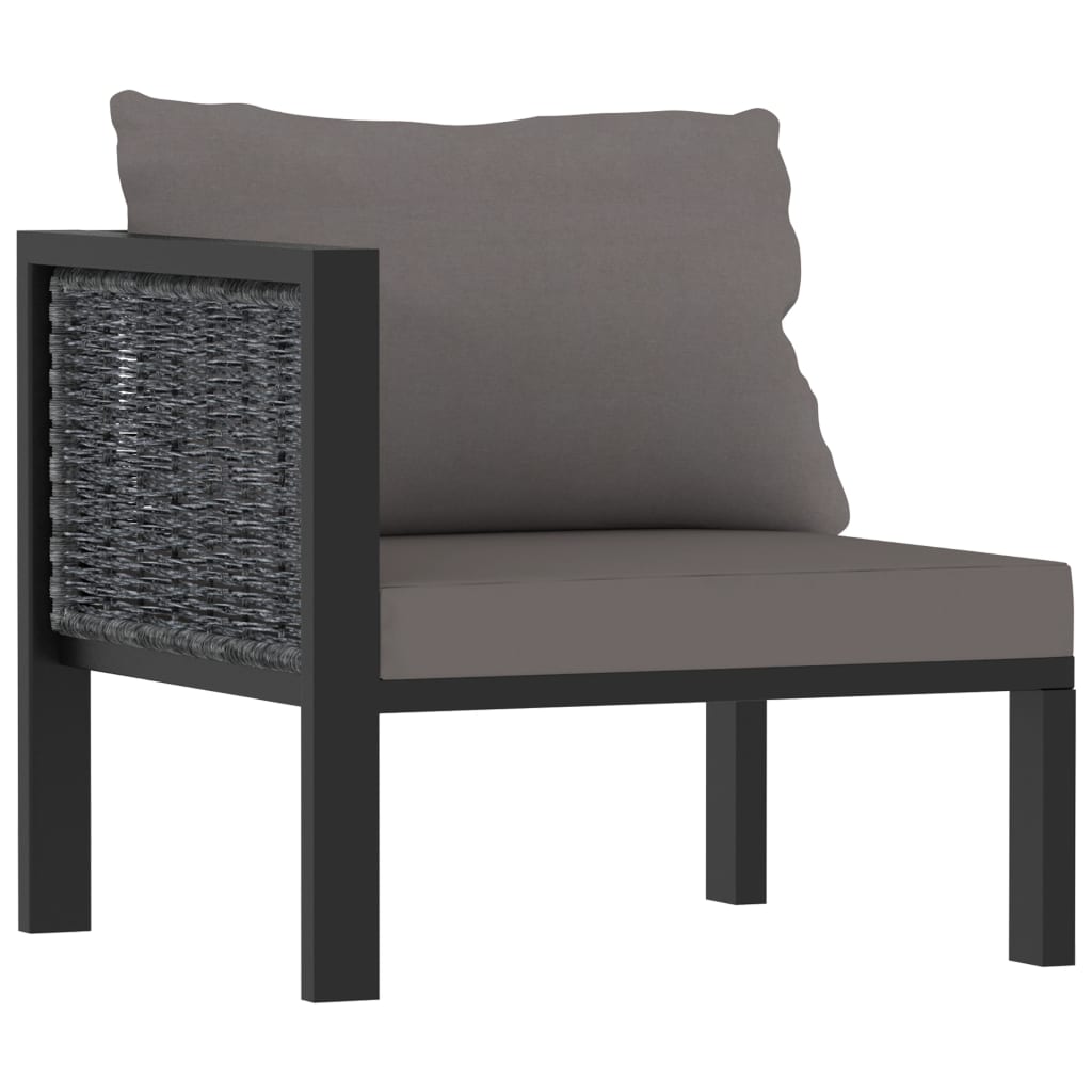 Set Divani da Giardino 8 pz con Cuscini in Polyrattan Antracite | homemem39