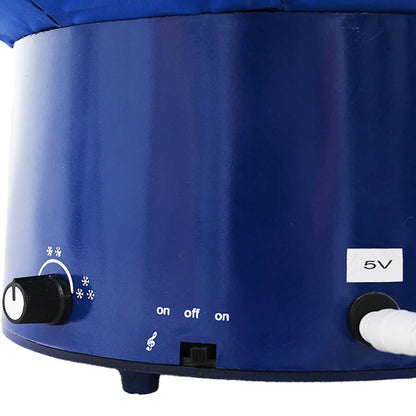 Albero di Natale con Nevicata e Base ad Ombrello Blu 75 cm PVC