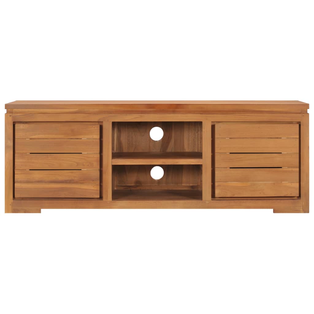 Mobile Porta TV 110x30x40 cm in Legno Massello di Teak - homemem39