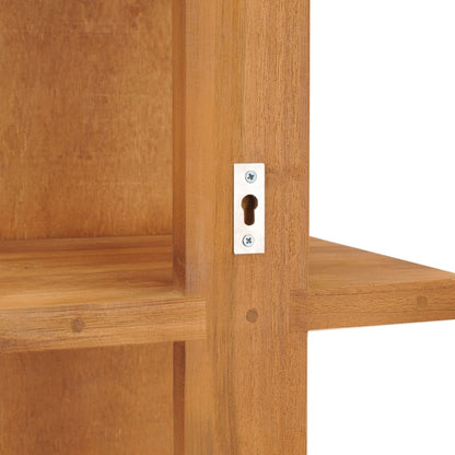 Specchio da Parete con Mensole 30x30x120 cm in Massello di Teak - homemem39