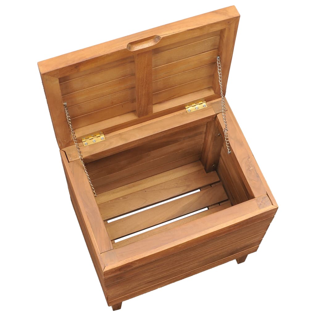 Cesto Portabiancheria 40x30x45 cm in Massello di Teak | homemem39