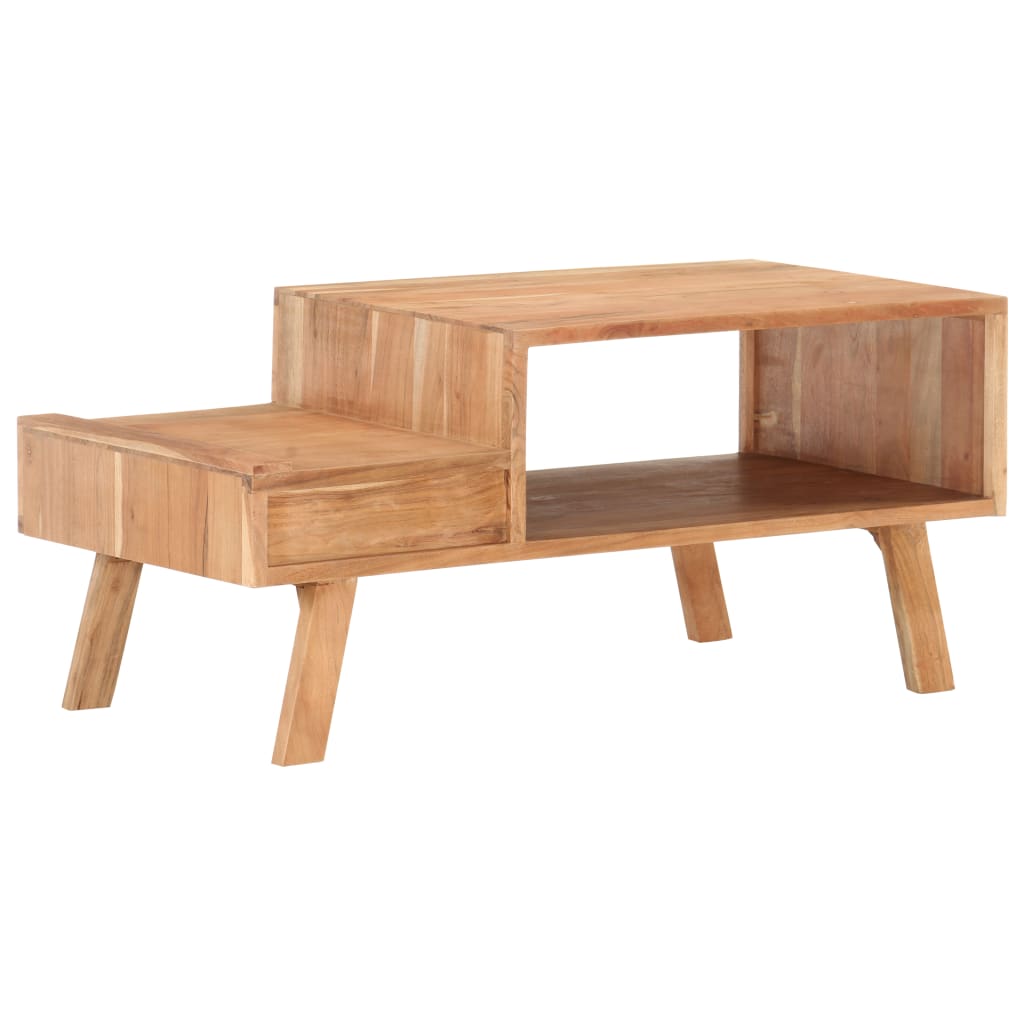 Tavolino da Salotto 100x50x45 cm in Legno Massello di Acacia | homemem39