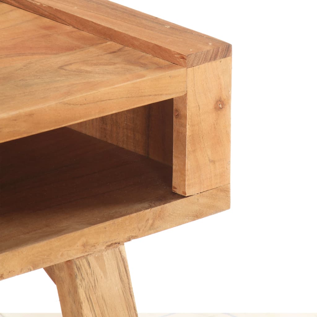 Tavolino da Salotto 100x50x45 cm in Legno Massello di Acacia | homemem39