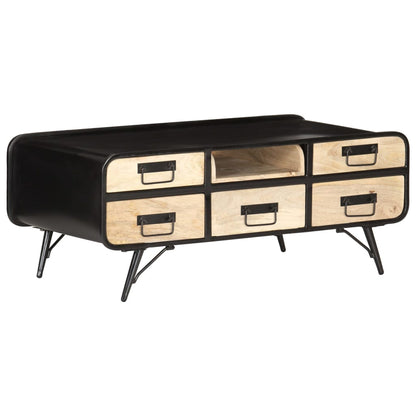 Tavolino da Salotto 100x50x40 cm in Legno Massello di Mango | homemem39