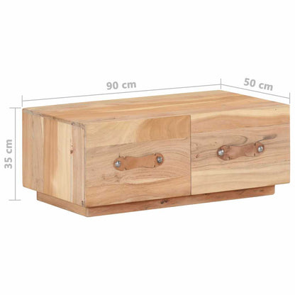 Tavolino da Salotto 90x50x35 cm in Legno Massello di Recupero