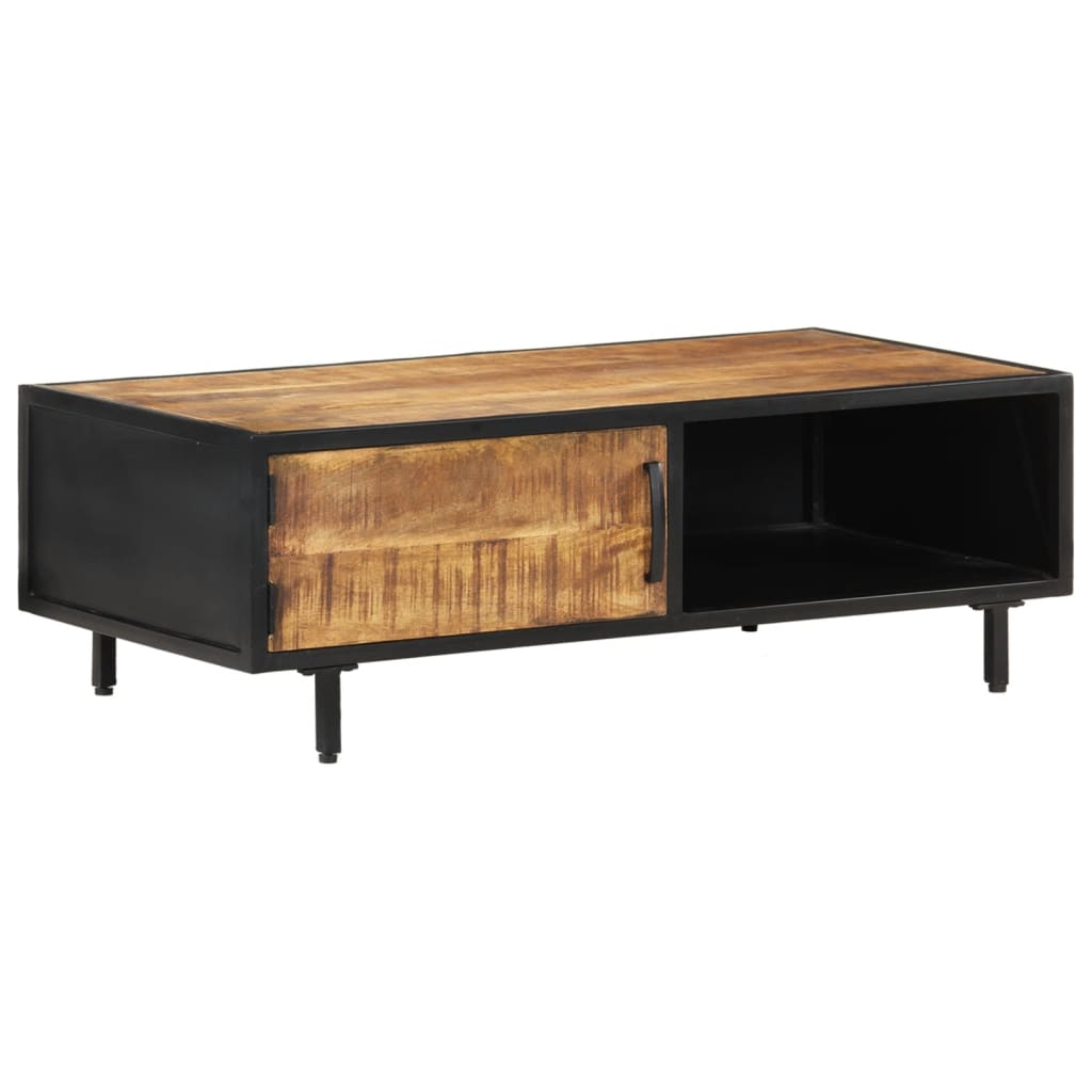 Tavolino da Salotto 105x50x35 cm in Legno di Mango Grezzo | homemem39