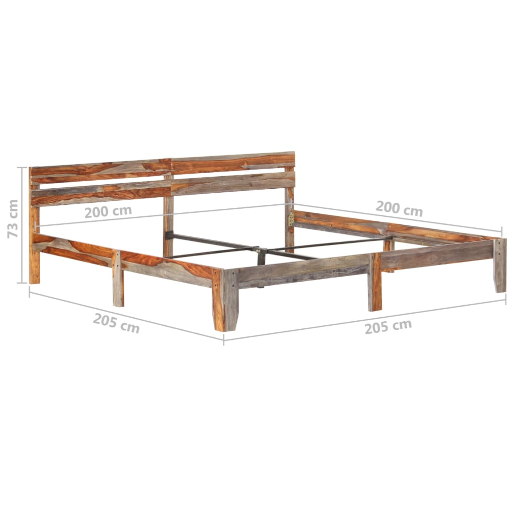 Giroletto senza Materasso in Legno Massello 200x200 cm | homemem39