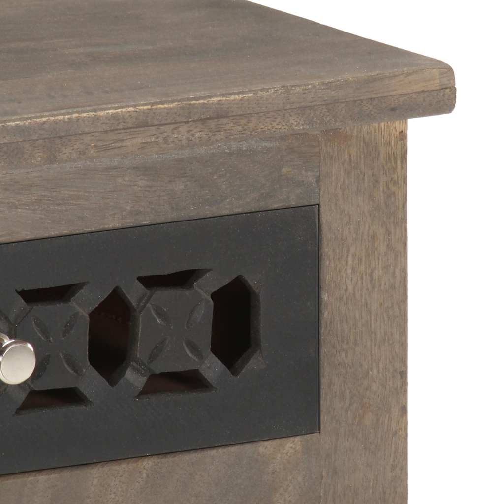 Comodino 40x30x50 cm in Legno Massello di Mango