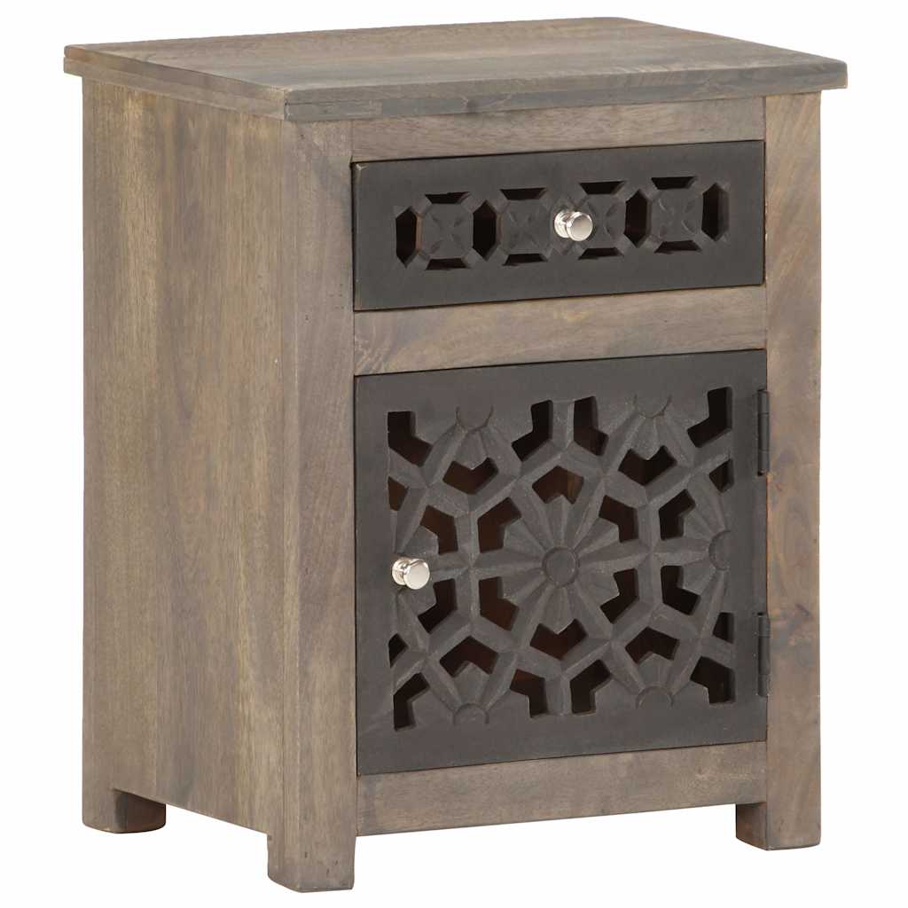 Comodino 40x30x50 cm in Legno Massello di Mango