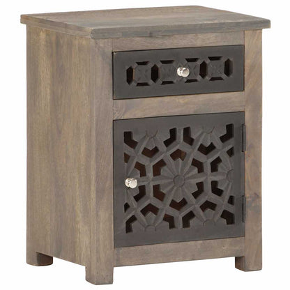 Comodino 40x30x50 cm in Legno Massello di Mango