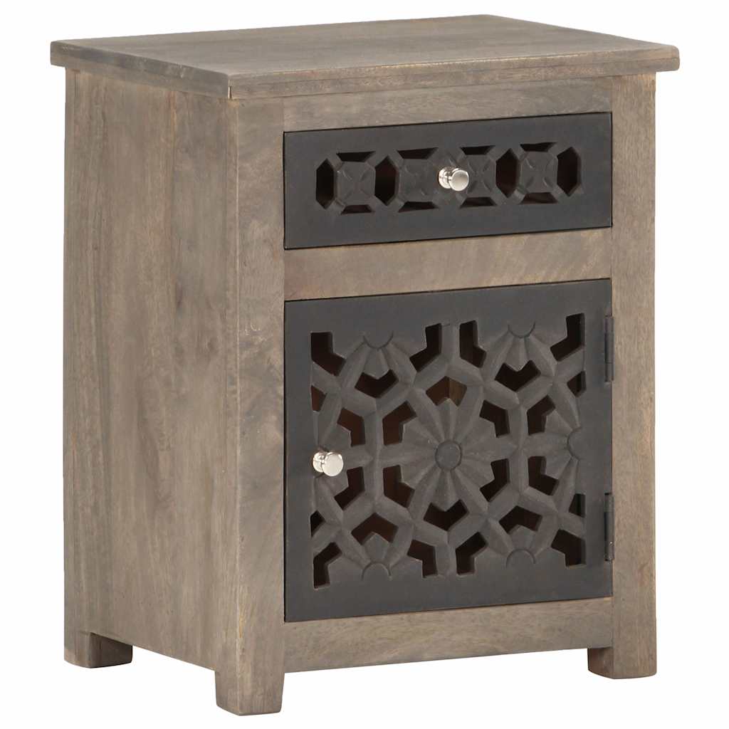 Comodino 40x30x50 cm in Legno Massello di Mango