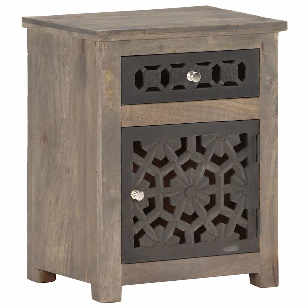 Comodino 40x30x50 cm in Legno Massello di Mango