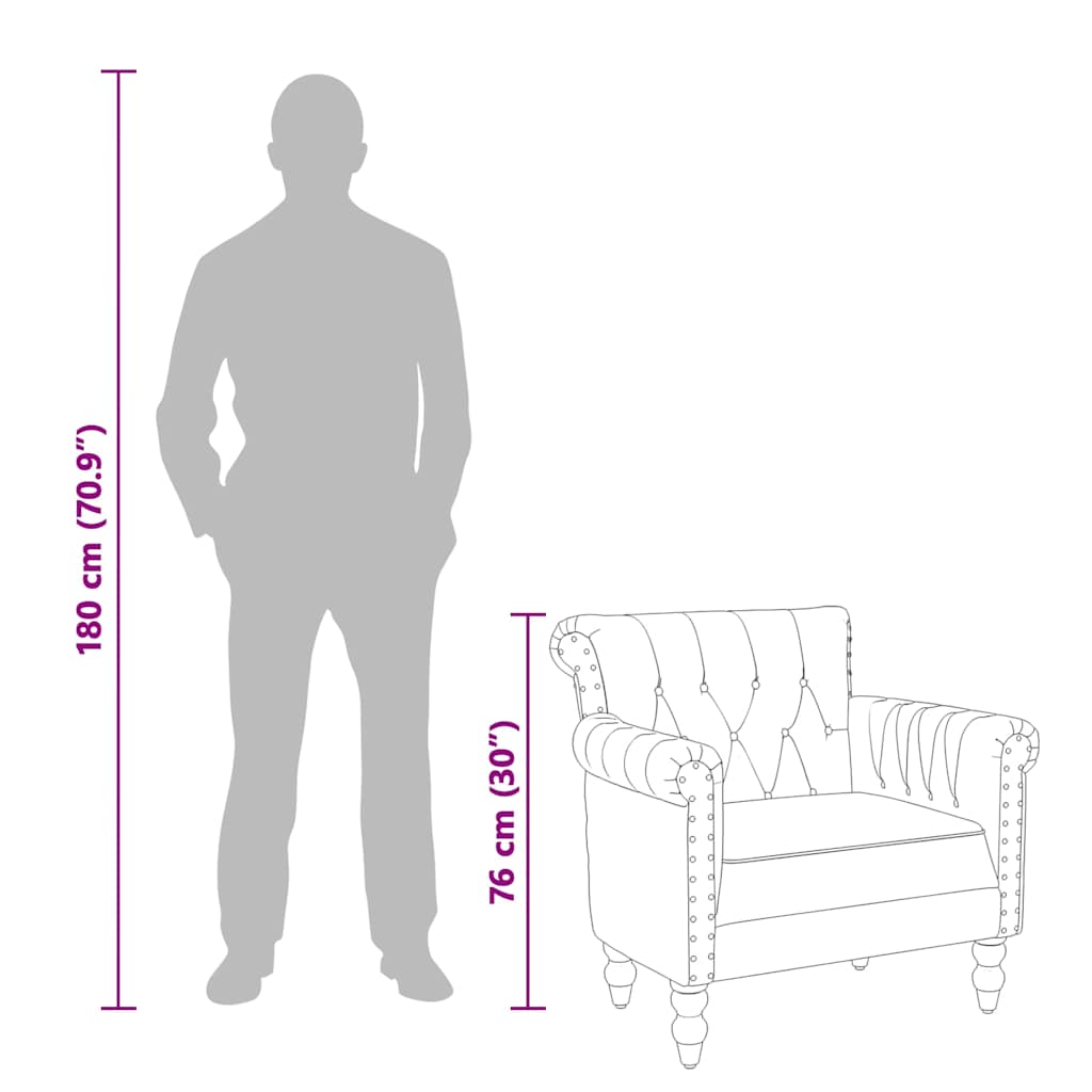 Poltrona Marrone in Vera Pelle di Capra