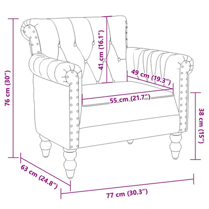 Poltrona Nera in Vera Pelle di Capra