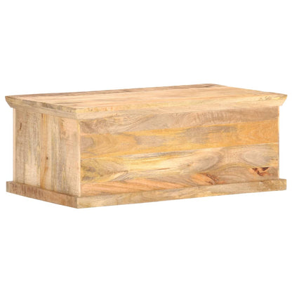 Tavolino da Salotto 90x50x35 cm Legno Massello di Mango e Canna
