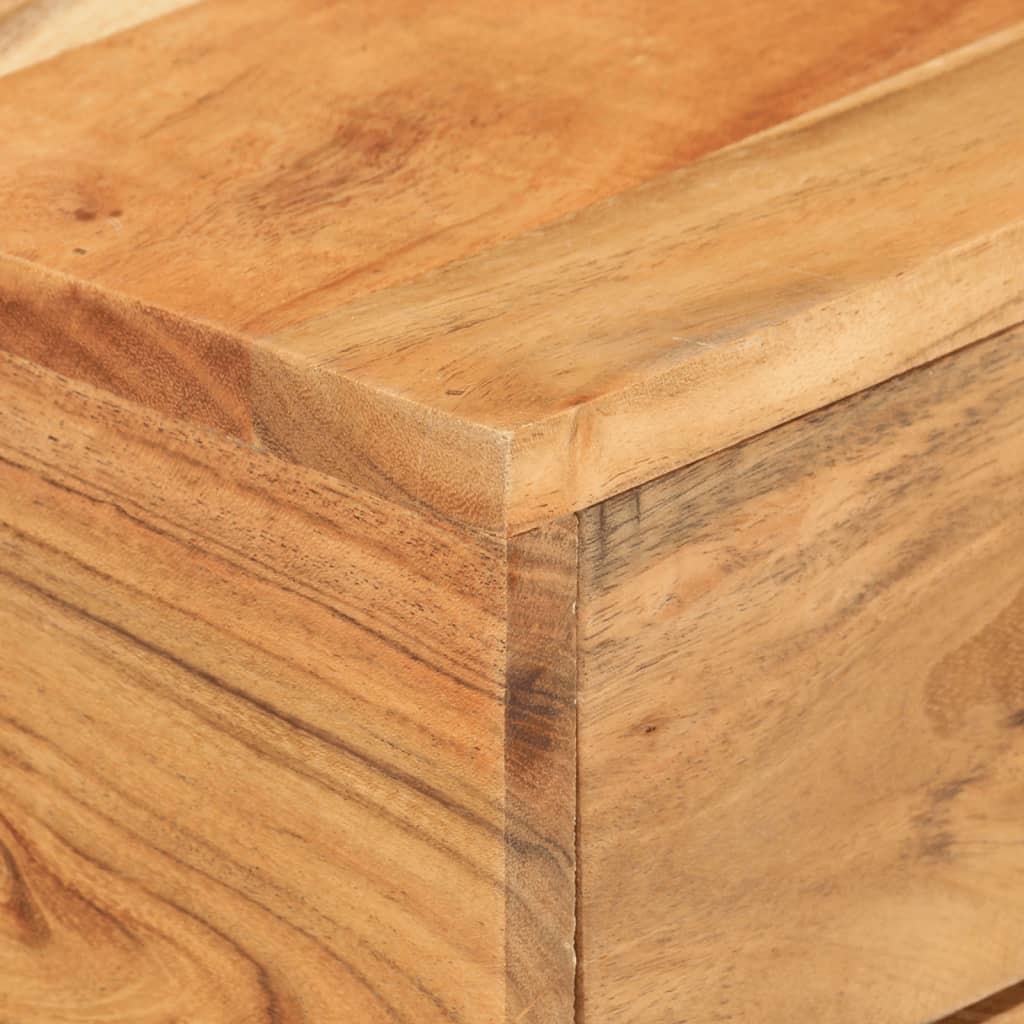 Tavolino Laterale a Forma di U 45x30x61 cm in Massello Acacia | homemem39